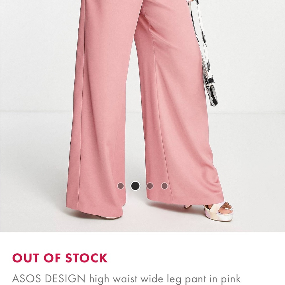 Pink Wide Leg Pants - Picture 2 of 9